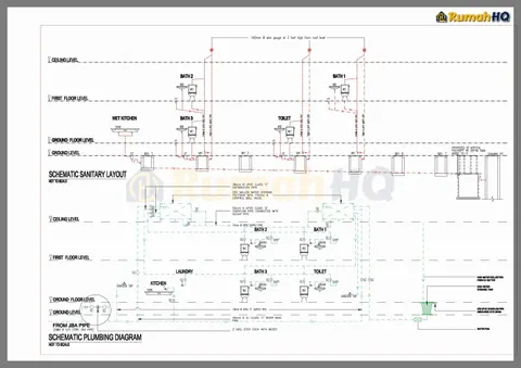 Lukisan teknikal rumah RHQ-D1-08, helaian 9 daripada 12