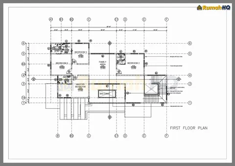 Lukisan teknikal rumah RHQ-D1-09, helaian 2 daripada 15