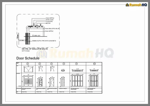Lukisan teknikal rumah RHQ-D1-09, helaian 12 daripada 15