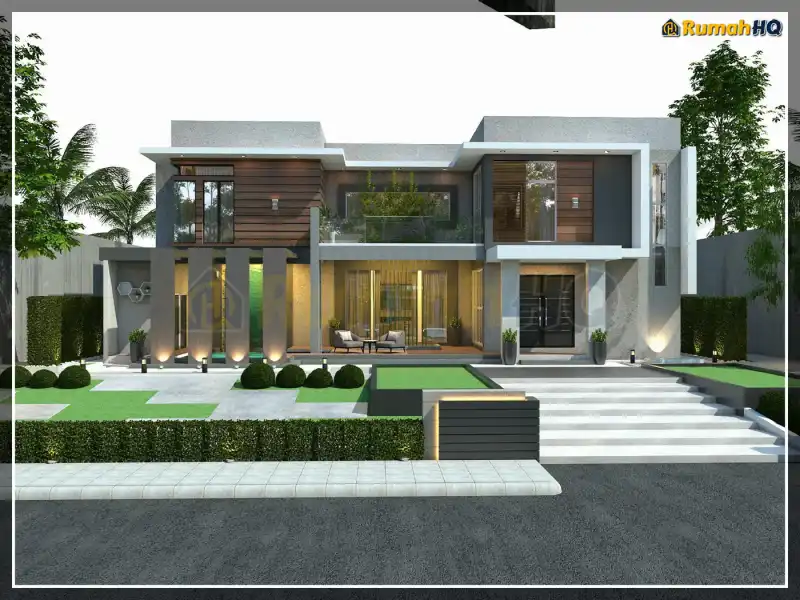 Pandangan 3D rumah RHQ-D1-09 — 2 tingkat, 3,880 kaki persegi, 4 bilik tidur, 5 bilik air