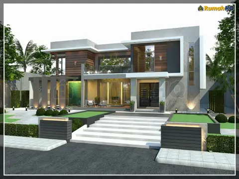 Pandangan 3D 3 daripada 3, rumah RHQ-D1-09 — Banglo 2 Tingkat · 4 Bilik · 5 Bilik Air