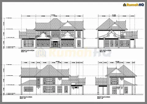 Lukisan teknikal rumah RHQ-D1-10, helaian 3 daripada 10
