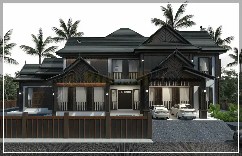 Pandangan 3D rumah RHQ-D1-10 — 2 tingkat, 4,817 kaki persegi, 7 bilik tidur, 8 bilik air