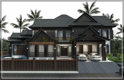 Pandangan 3D 1 daripada 5, rumah RHQ-D1-10 — Banglo 2 Tingkat · 7 Bilik · 8 Bilik Air