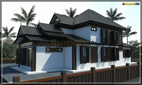 Pandangan 3D 5 daripada 5, rumah RHQ-D1-10 — Banglo 2 Tingkat · 7 Bilik · 8 Bilik Air