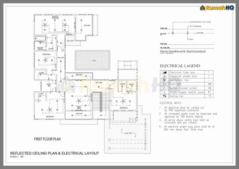 Lukisan teknikal rumah RHQ-D1-11, helaian 2 daripada 13