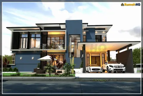 Pandangan 3D 2 daripada 5, rumah RHQ-D1-11 — Banglo 2 Tingkat · 6 Bilik · 5 Bilik Air