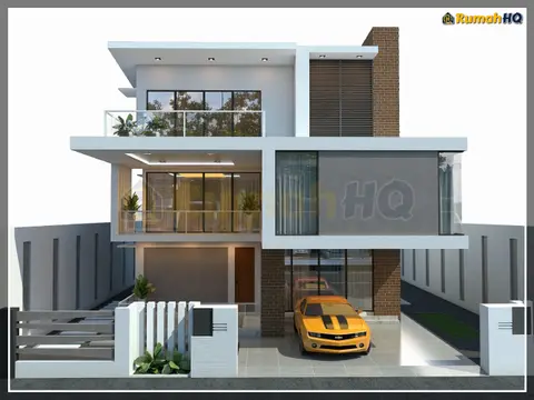Pandangan 3D 1 daripada 5, rumah RHQ-D1-12 — Banglo 2 Tingkat · 5 Bilik · 7 Bilik Air