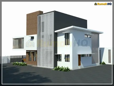 Pandangan 3D 3 daripada 5, rumah RHQ-D1-12 — Banglo 2 Tingkat · 5 Bilik · 7 Bilik Air