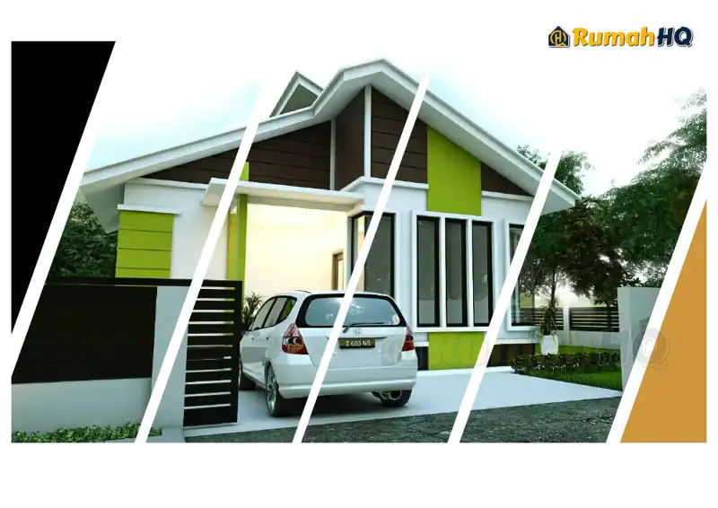 Pandangan 3D rumah RHQ-E1-01 — 1 tingkat, 1,019 kaki persegi, 3 bilik tidur, 3 bilik air