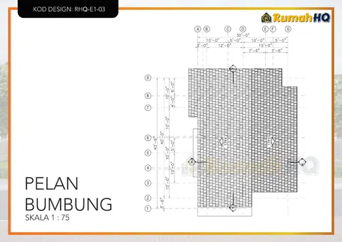 Lukisan teknikal rumah RHQ-E1-03, helaian 2 daripada 12