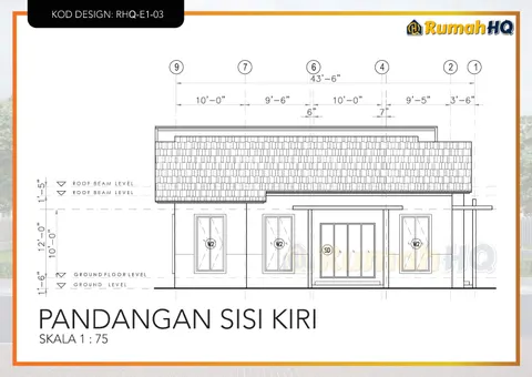 Lukisan teknikal rumah RHQ-E1-03, helaian 8 daripada 12