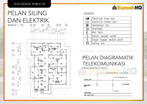 Lukisan teknikal rumah RHQ-E1-03, helaian 10 daripada 12