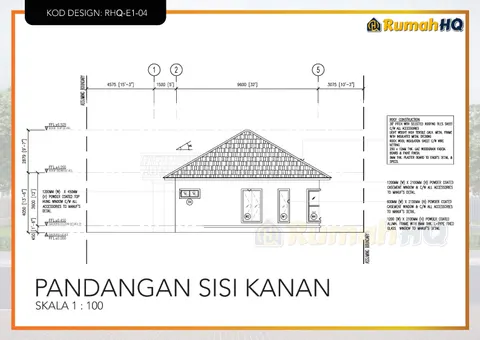 Lukisan teknikal rumah RHQ-E1-04, helaian 6 daripada 13