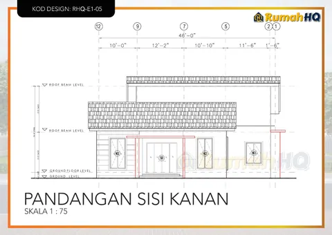 Lukisan teknikal rumah RHQ-E1-05, helaian 6 daripada 13
