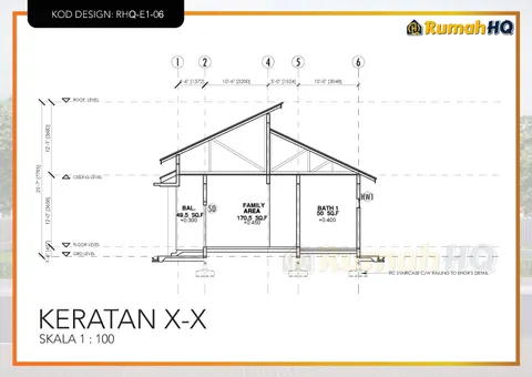 Lukisan teknikal rumah RHQ-E1-06, helaian 3 daripada 13
