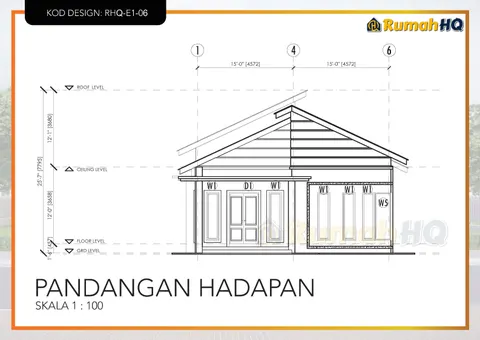 Lukisan teknikal rumah RHQ-E1-06, helaian 5 daripada 13