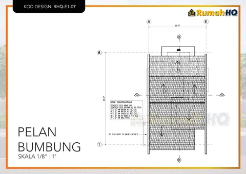 Lukisan teknikal rumah RHQ-E1-07, helaian 2 daripada 13