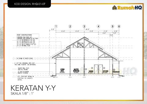Lukisan teknikal rumah RHQ-E1-07, helaian 4 daripada 13