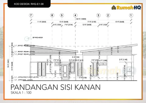 Lukisan teknikal rumah RHQ-E1-08, helaian 6 daripada 13