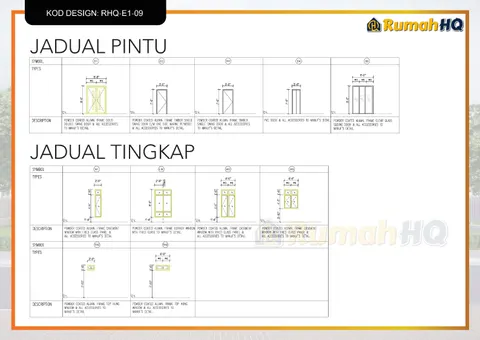 Lukisan teknikal rumah RHQ-E1-09, helaian 9 daripada 13