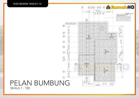 Lukisan teknikal rumah RHQ-E1-10, helaian 2 daripada 11