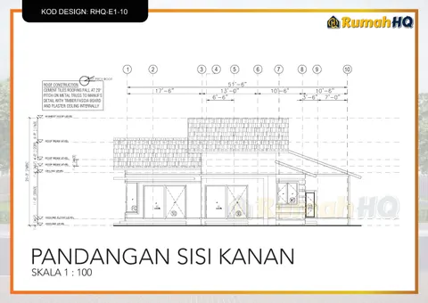 Lukisan teknikal rumah RHQ-E1-10, helaian 6 daripada 11