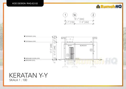 Lukisan teknikal rumah RHQ-E2-02, helaian 4 daripada 13