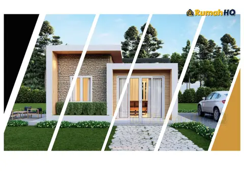 Pandangan 3D 1 daripada 5, rumah RHQ-E2-02 — Banglo Mini 1 Tingkat · 1 Bilik · 1 Bilik Air