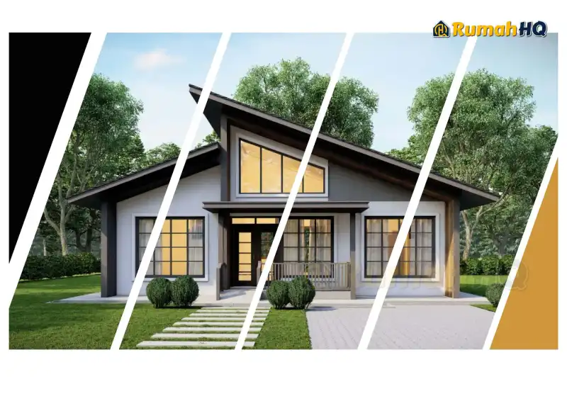 Pandangan 3D rumah RHQ-E2-05 — 1 tingkat, 760 kaki persegi, 2 bilik tidur, 2 bilik air