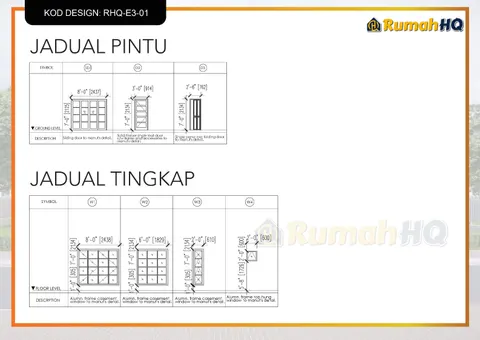 Lukisan teknikal rumah RHQ-E3-01, helaian 9 daripada 13