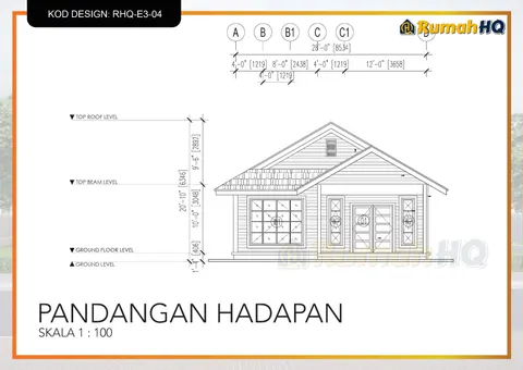 Lukisan teknikal rumah RHQ-E3-04, helaian 5 daripada 13