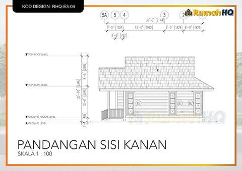 Lukisan teknikal rumah RHQ-E3-04, helaian 6 daripada 13