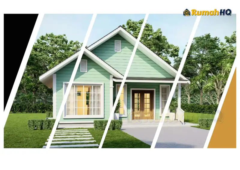 Pandangan 3D rumah RHQ-E3-04 — 1 tingkat, 784 kaki persegi, 2 bilik tidur, 2 bilik air