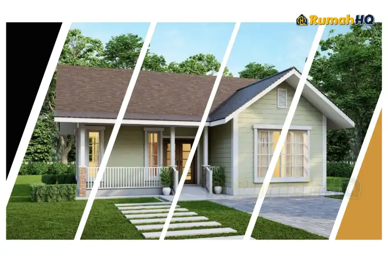 Pandangan 3D rumah RHQ-E3-06 — 1 tingkat, 869 kaki persegi, 2 bilik tidur, 2 bilik air
