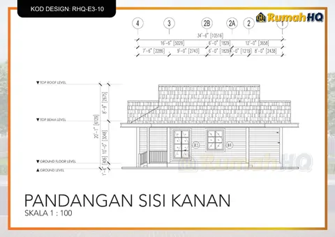 Lukisan teknikal rumah RHQ-E3-10, helaian 6 daripada 13