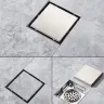 Perangkap lantai: Keluli tahan karat BO-010, 130 × 130mm, untuk sisipan jubin