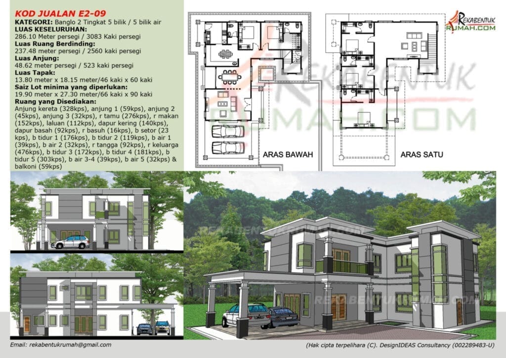 2 Tingkat <4,000 sqf 9 pelan rumah 2 tingkat - gambar 9