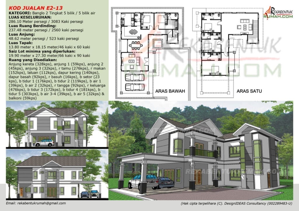 2 Tingkat <4,000 sqf 13 pelan rumah 2 tingkat - gambar 13