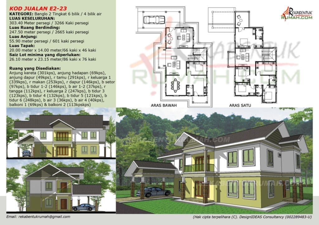 2 Tingkat <4,000 sqf 23 pelan rumah 2 tingkat - gambar 23