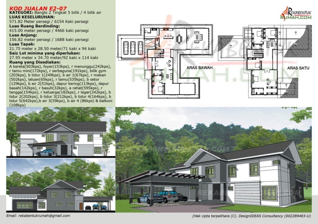 2 Tingkat <4,000 sqf 7 pelan rumah 2 tingkat - gambar 7