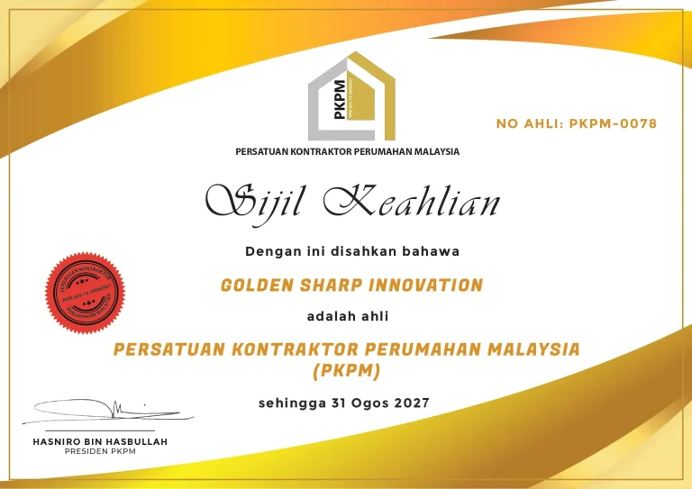 8 Perkara yang Anda Perlu Tahu tentang Persatuan Kontraktor Perumahan Malaysia (PKPM) - Penting Ni! 3 Persatuan Kontraktor Perumahan Malaysia RumahHQ GOLDEN SHARP INNOVATION