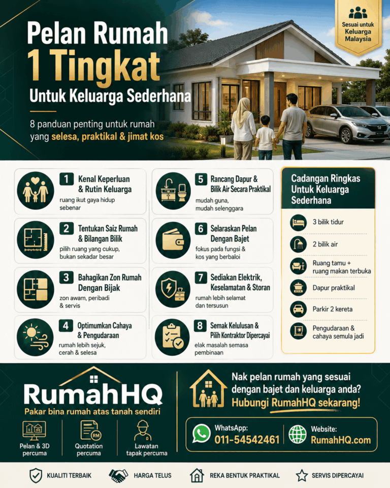 Pelan Rumah 1 Tingkat Untuk Keluarga Sederhana: 8 Rahsia Susun Atur Selesa, Cantik dan Jimat Kos! 2 ChatGPT Image Jul 25 2026 10 48 19 PM 1