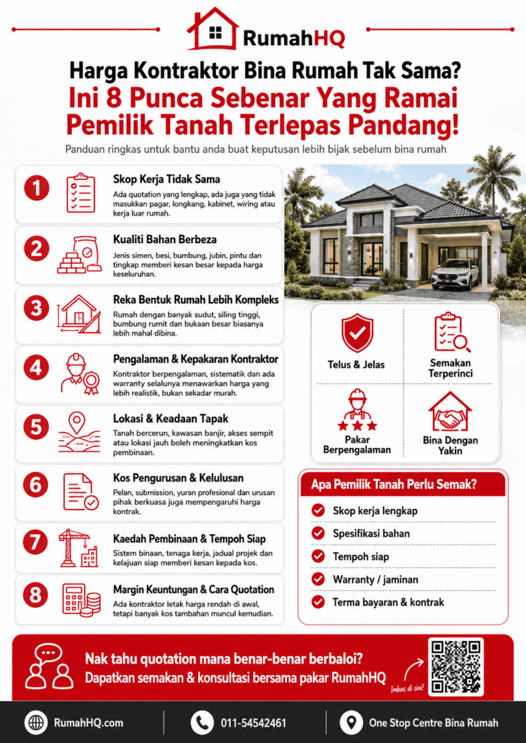 Harga Kontraktor Bina Rumah Tak Sama? Ini 8 Punca Sebenar Yang Ramai Pemilik Tanah Terlepas Pandang! 10 ChatGPT Image Jul 4 2026 04 48 53 PM 1